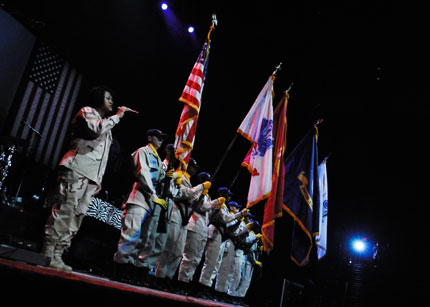 Posting of the Colors and National Anthem by Christal Rheams, 6th Annual American Freedom Festival.