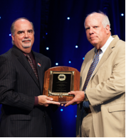 Left to right: Poleo and Oz Day Award recipient Jeffrey R. Brunner.