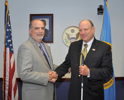 Left to right:  U.S. AbilityOne Commission Chairperson J. Anthony (Tony) Poleo and Vice Chairperson James M. (Jim) Kesteloot.