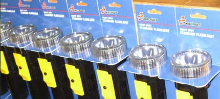 Photo of Skilcraft flashlights.